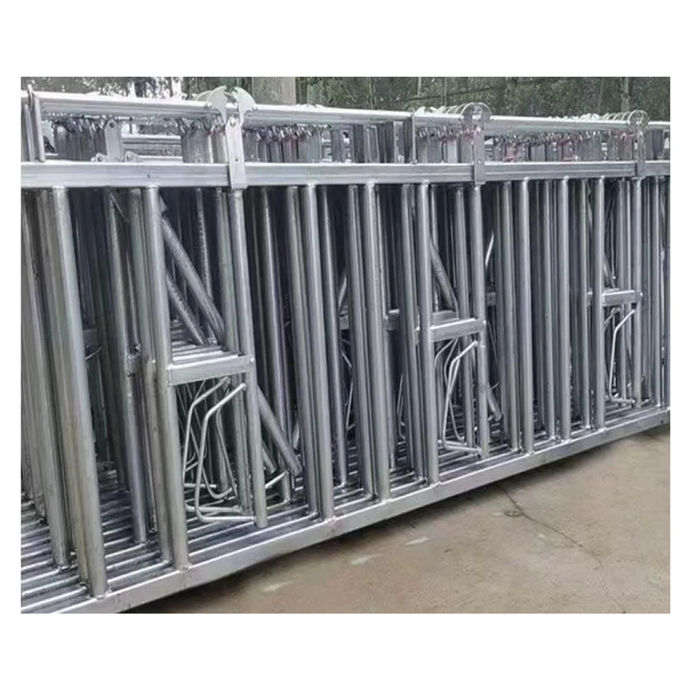 Reinforced Galvanized Cattle Headlock Fence (Reinforced) 4m 5-position Single Opening Cattle Headlock | Livestock Farm