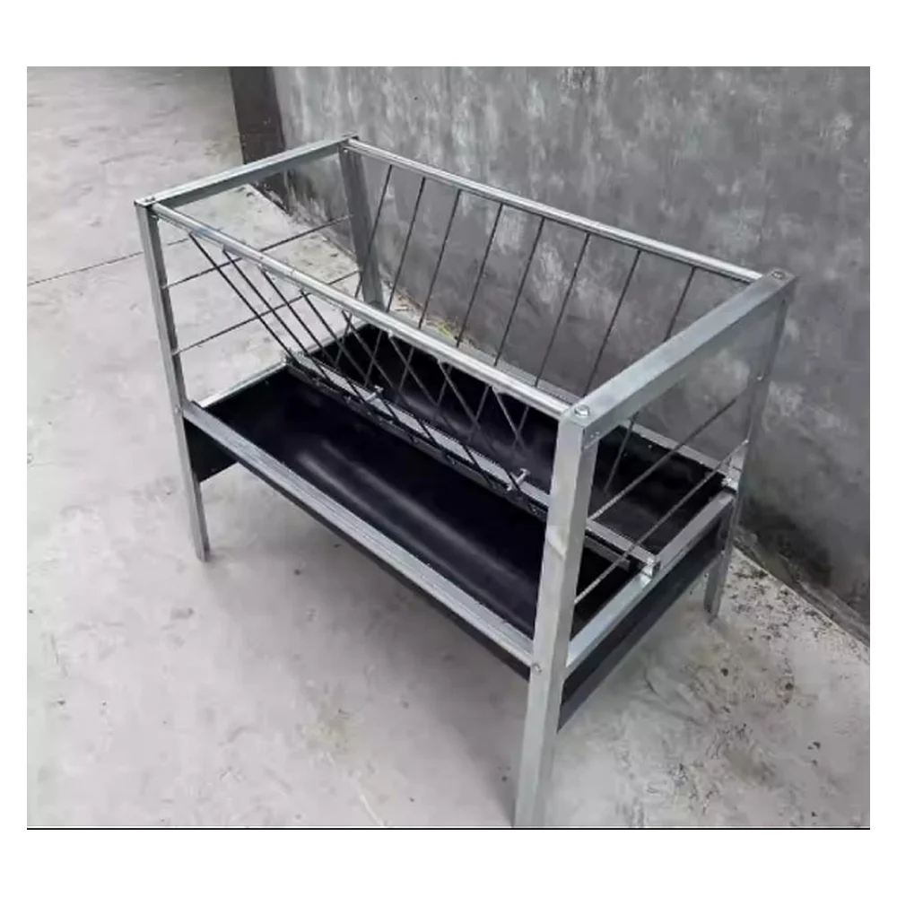 Hot-dip Galvanized Sheep & Goat Feeding Trough Conveyor Belt Trough O8 2.5m x 0.65m x 0.85m | Livestock Farm Equipment