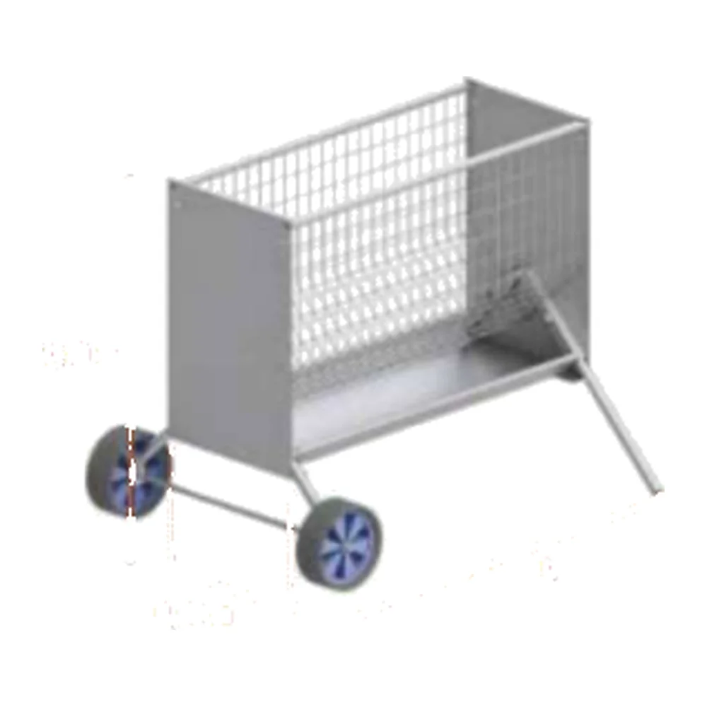 Sheep With 2 Wheels Hay Rack 2.40m Galvanized | Sheep & Goat Hay Feeder