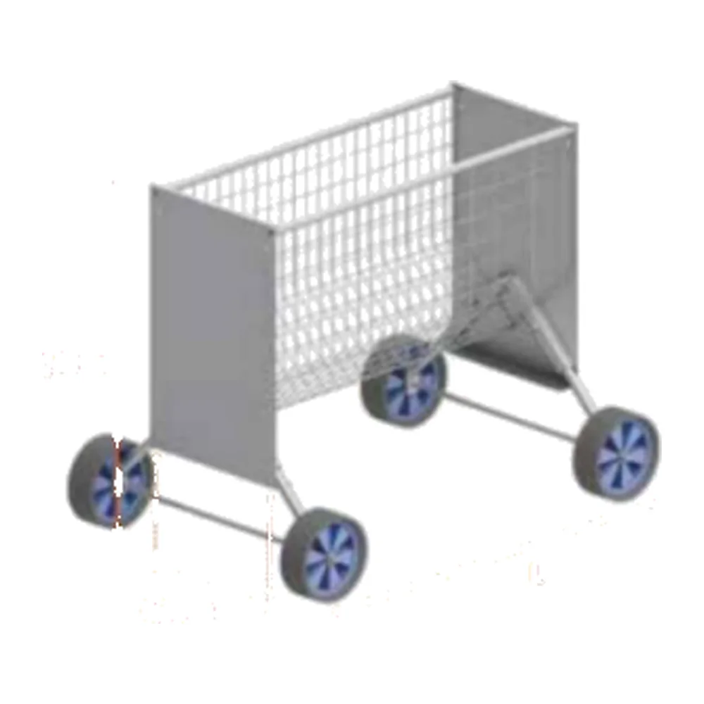 Sheep With 4 Wheels Hay Rack 1.20m Galvanized | Sheep & Goat Hay Feeder