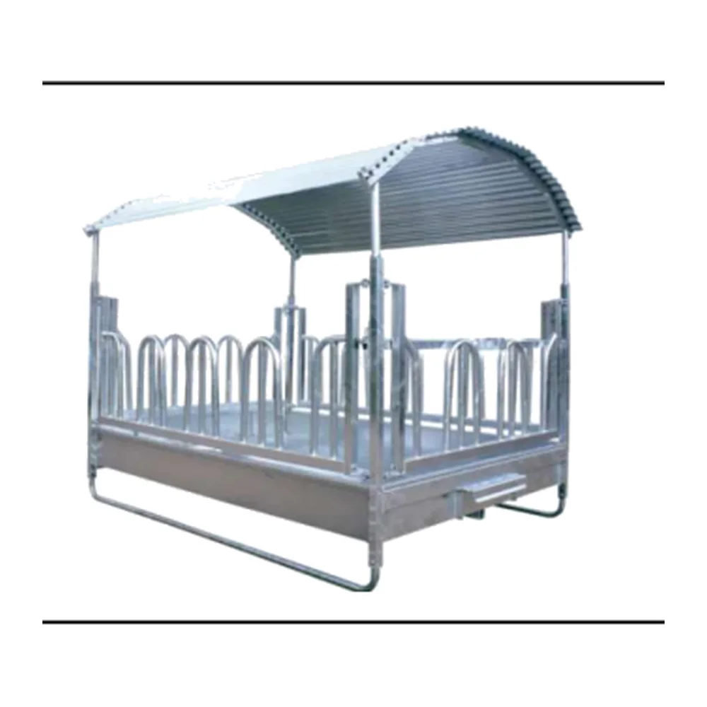 Round Bale Hay Feeder 1.6m SHS Rails Galvanized Livestock Hay Feeder | Farm Hay Feeder