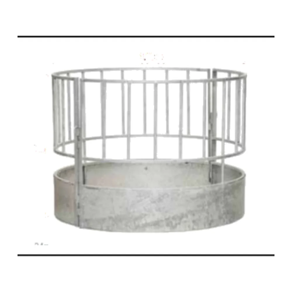 Hay Feeder with Roof 2.1m Adjustable for Cattle Galvanized Livestock Hay Feeder | Farm Hay Feeder
