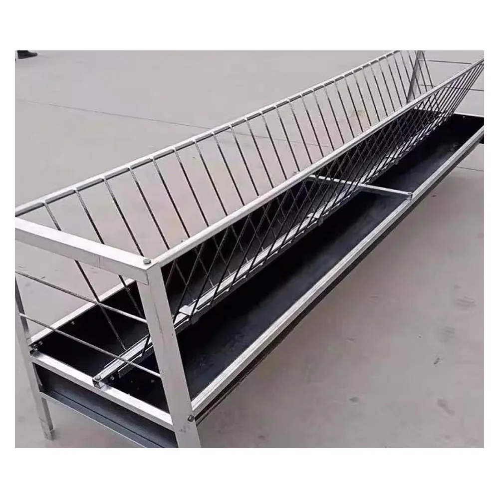 Hot-dip Galvanized Sheep & Goat Feeding Trough Conveyor Belt Trough O5 1m x 0.65m x 0.85m | Livestock Farm Equipment