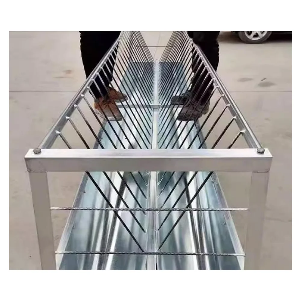 Hot-dip Galvanized Sheep & Goat Feeding Trough Conveyor Belt Trough O6 1.5m x 0.65m x 0.85m | Livestock Farm Equipment